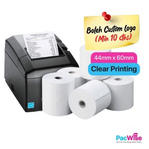 Thermal Paper Rolls/Gulungan Kertas Termal/Paper Rolls/TH 44 x 60 x 12 (100Rolls/Ctn)