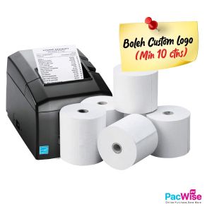 Thermal Paper Rolls/Gulungan Kertas Termal/Paper Rolls/TH 80 x 60 x 15 (100Rolls/Ctn)