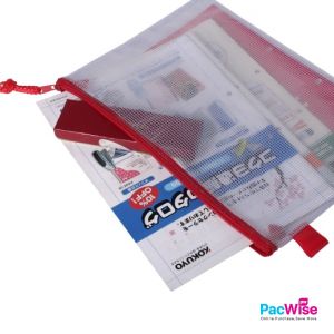 Zipper Mesh Bag PVC/Beg Zipper Mesh PVC/Holder Filing (A5/A4/A3)